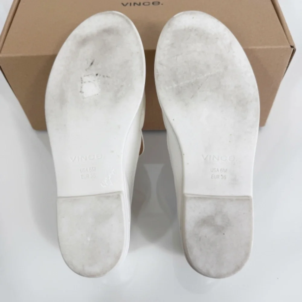 Vince Sloan Leather Loafers - Milk White Leather - Picture 12 of 13